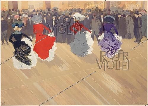 Roger-Viollet | 46545 | Abel Truchet (1857-1918). Quadrille. Engraving. Paris, musée Carnavalet. | &copy; Musée Carnavalet / Roger-Viollet