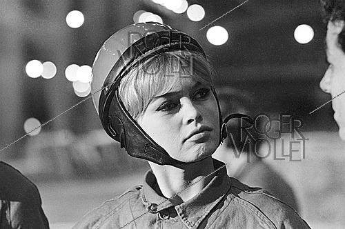 Roger-Viollet | 1644003 | Brigitte Bardot (1934–2025), French actress and singer, during the shooting of  La bride sur le cou*, film by Roger Vadim. France, 1961. Photograph by Philippe R. Doumic (1927–2013). | &copy; Philippe R. Doumic / Roger-Viollet