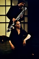 Roger-Viollet | 974750 | Carolyn Carlson (born in 1943), American dancer and choreographer, and Michel Portal (1935-2026), French musician and composer. Amiens (France), April 1991. | &copy; Colette Masson / Roger-Viollet
