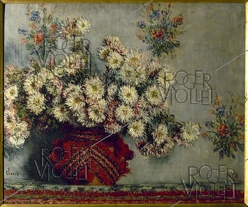 Roger-Viollet | 997974 | Claude Monet (1840-1926). Chrysanthemums, 1878. Paris, Musée d'Orsay. | &copy; Roger-Viollet / Roger-Viollet