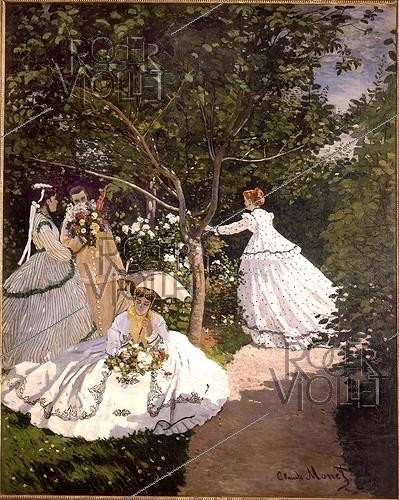 Roger-Viollet | 847387 | Claude Monet (1840-1926).  Femmes au jardin , 1866-1867. Paris, musée d'Orsay. | &copy; Roger-Viollet / Roger-Viollet