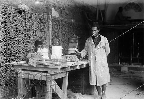 Roger-Viollet | 851843 | Construction de la Mosquée de Paris (5ème arr.), 1924. | &copy; Maurice-Louis Branger / Roger-Viollet