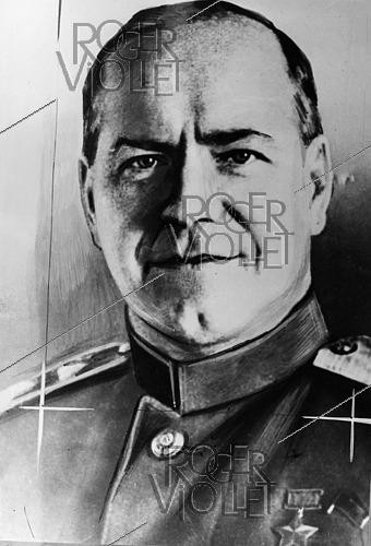 Roger-Viollet | 1421803 | Georgy Zhukov (1896-1974), Soviet military and poliician, April 1945. Photograph from the collections of the French newspaper  France-Soir . Bibliothèque historique de la Ville de Paris. | &copy; Fonds France-Soir / BHVP / Roger-Viollet