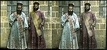 Roger-Viollet | 675061 | Greek Priests in Jerusalem. Palestine, around 1870. | &copy; Léon & Lévy / Roger-Viollet