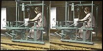 Roger-Viollet | 769963 | Japanese woman weaving. Japan. 1900-1905. Stereoscopic view. | &copy; Léon & Lévy / Roger-Viollet