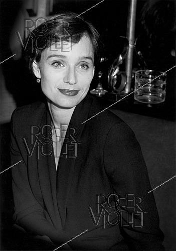 Roger-Viollet | 1410565 | Kristin Scott Thomas (born in 1960), British actress, 1991. | &copy; Irmeli Jung / Roger-Viollet