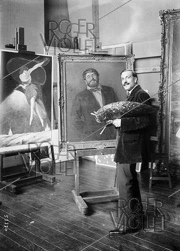 Roger-Viollet | 339243 | Leonetto Cappiello (1875-1942), Italian painter and poster art designer. Paris, 1920. | &copy; Maurice-Louis Branger / Roger-Viollet