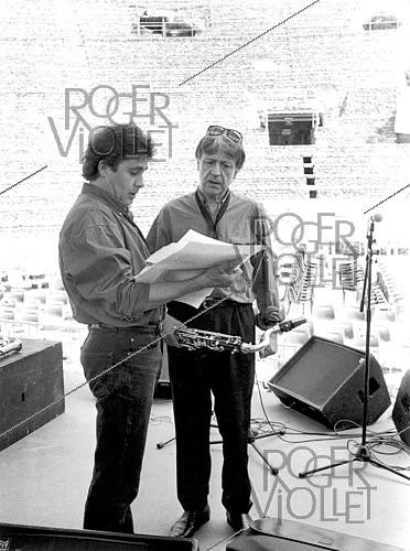 Roger-Viollet | 1470065 | Louis Sclavis, Michel Portal performs live. Vienne, July 1994 | &copy; Christian Rose / Roger-Viollet