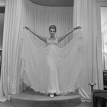 Roger-Viollet | 1323887 | Marina Vlady (1938-2026), French actress, at Pierre Balmain's (1914-1982), French couturier. Paris, October 1965. Photograph from the collections of the French newspaper 