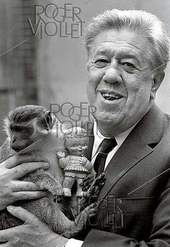 Roger-Viollet | 1644219 | Michel Simon (1895–1975), Swiss actor. Noisy-le-Grand (France), 1960s. Photograph by Philippe R. Doumic (1927–2013). | &copy; Philippe R. Doumic / Roger-Viollet