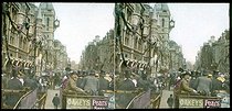 Roger-Viollet | 651137 | Procession for the jubilee of Queen Victoria (1819-1901). The Strand and the law courts. London (England), 1897. Stereoscopic view. | &copy; Léon & Lévy / Roger-Viollet