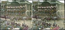 Roger-Viollet | 809675 | Procession for the jubilee of Queen Victoria (1819-1901). Lord Mayor's carriage. London (England), 1897. Stereoscopic view. | &copy; Léon & Lévy / Roger-Viollet