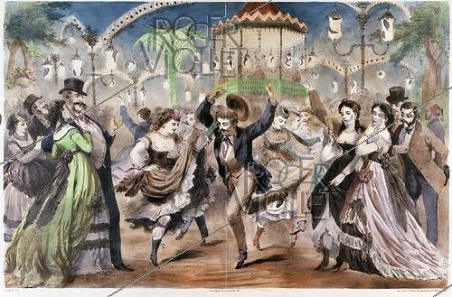 Roger-Viollet | 738 | Provost. Mabille dancehall, 1867. Print. Paris, musée Carnavalet. Paris, musée Carnavalet. | &copy; Musée Carnavalet / Roger-Viollet