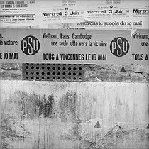 Roger-Viollet | 350800 | PSU revolutionary poster calling for a meeting at the Vincennes faculty in solidarity with the people's parties of Vietnam, Laos and Cambodia, Paris, 1970 | &copy; Roger-Viollet / Roger-Viollet
