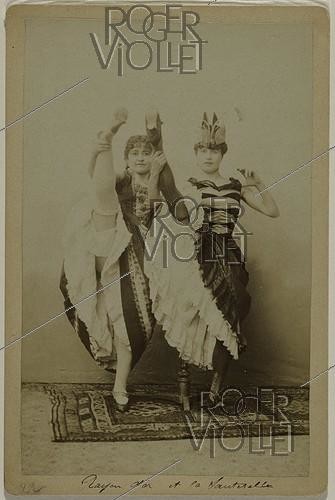 Roger-Viollet | 120338 | Rayon d'or and La Sauterelle, French Can Can dancers, 1881-1891. Paris, musée Carnavalet. | &copy; Musée Carnavalet / Roger-Viollet