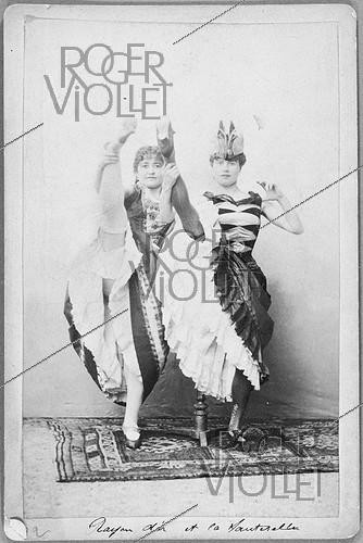 Roger-Viollet | 85892 | Rayon d'or and Sauterelle, French cancan dancers, 1881-1891. Anonymous photograph. Paris, musée Carnavalet. | &copy; Musée Carnavalet / Roger-Viollet