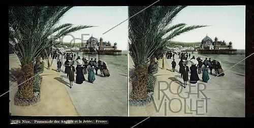 Roger-Viollet | 751630 | The Promenade des Anglais and the pier. Nice (France), circa 1890-1895. Stereoscopic view. | &copy; Léon & Lévy / Roger-Viollet
