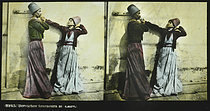 Roger-Viollet | 1573663 | Whirling dervishes in Cairo (Egypt), circa 1880. Stereoscopic view, hand-colored at the time. | &copy; Léon & Lévy / Roger-Viollet